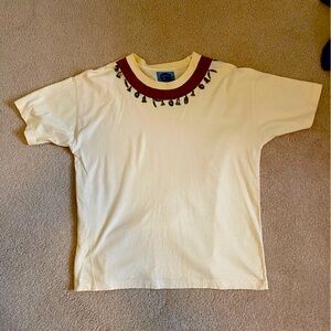 Short Sleeve T shirt with western metal charm detail